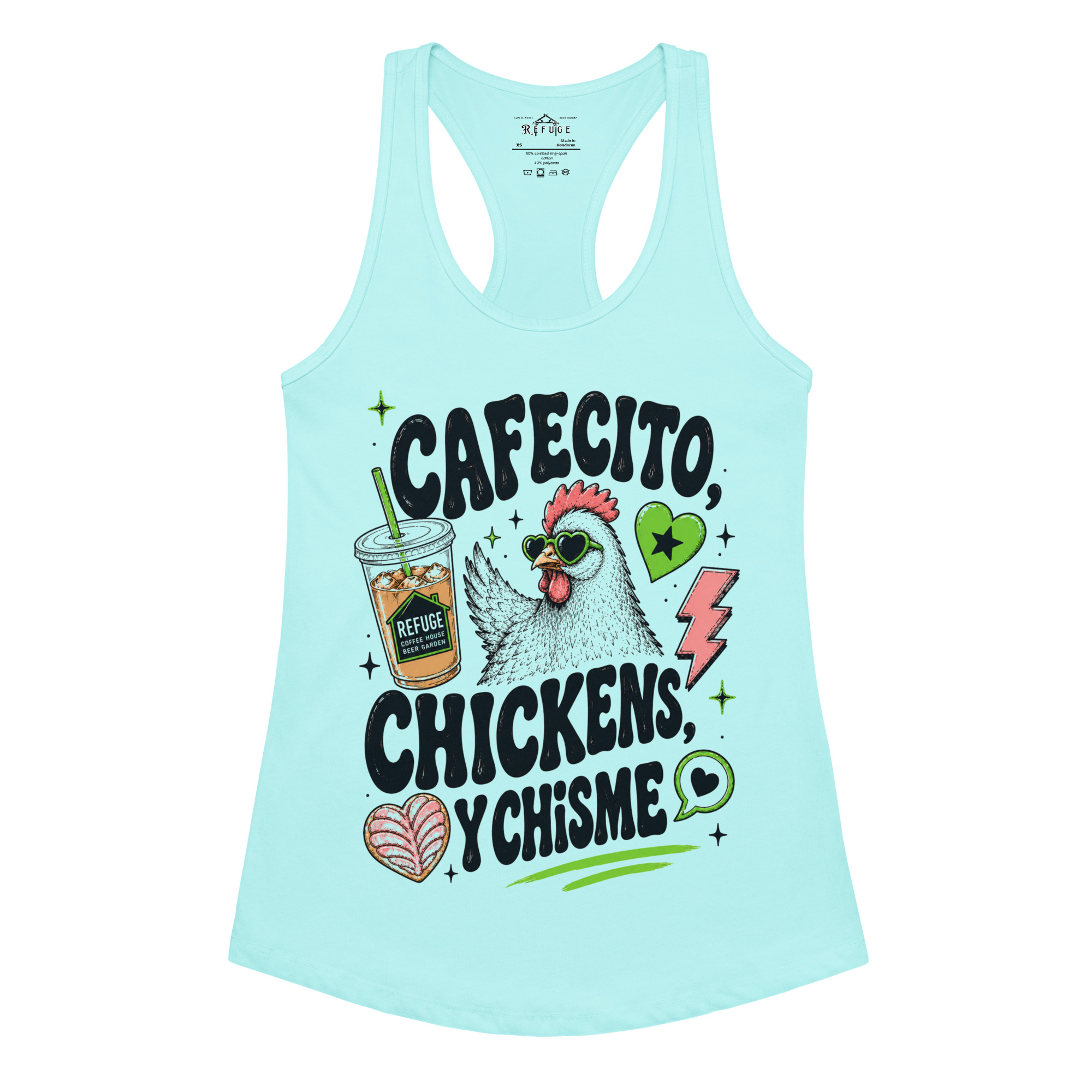 Cafecito, Chickens, y Chisme | Women’s racerback tank top - Image 9
