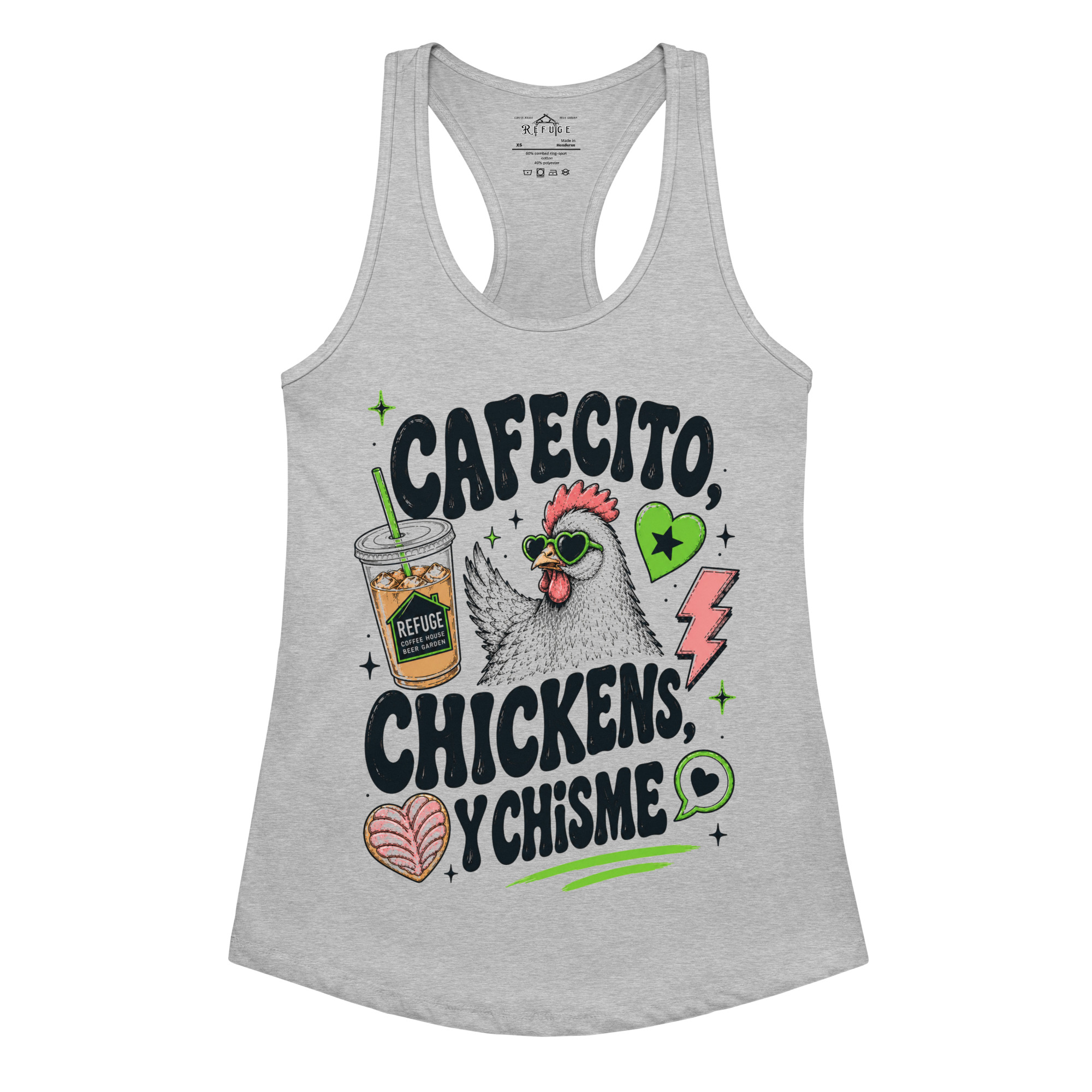 Cafecito, Chickens, y Chisme | Women’s racerback tank top - Image 8