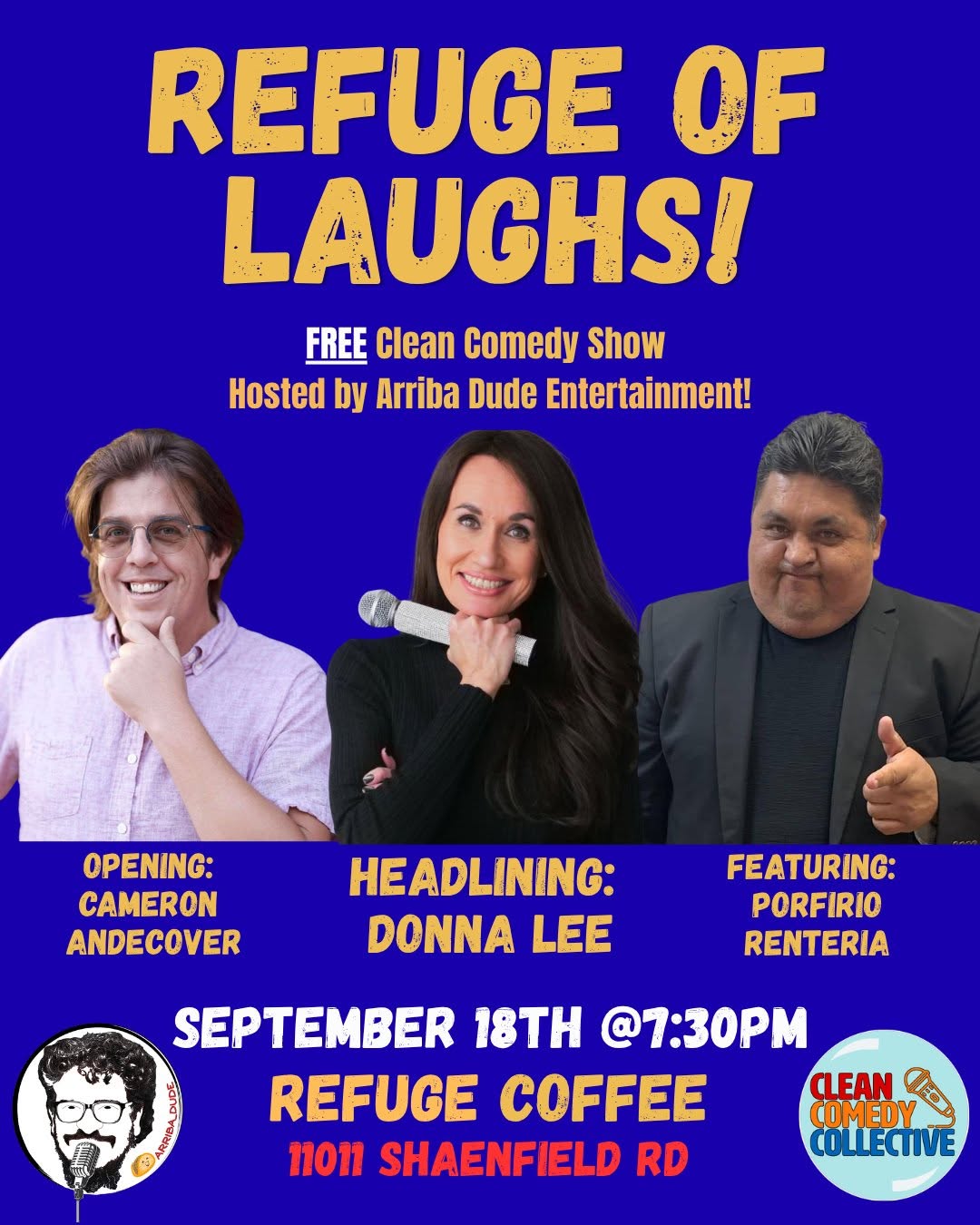 Refuge of Laughs Clean Comedy Show – September 18, 2026